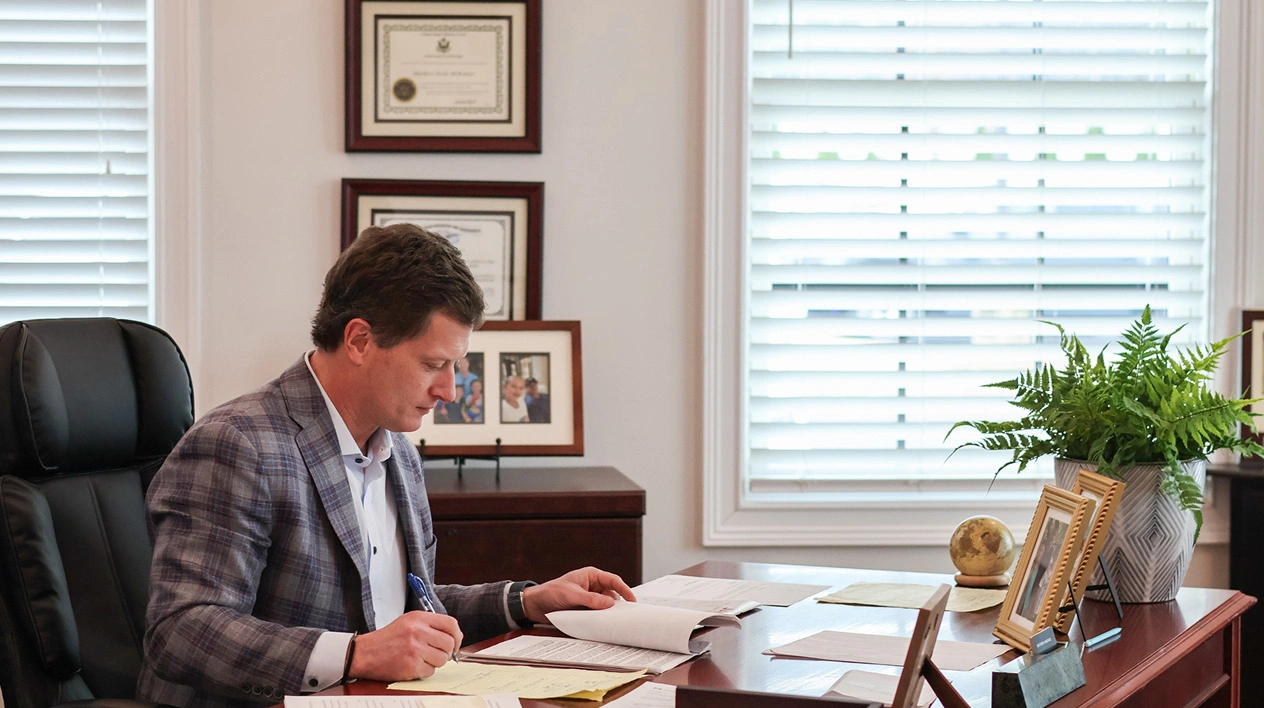 Man working at a desk